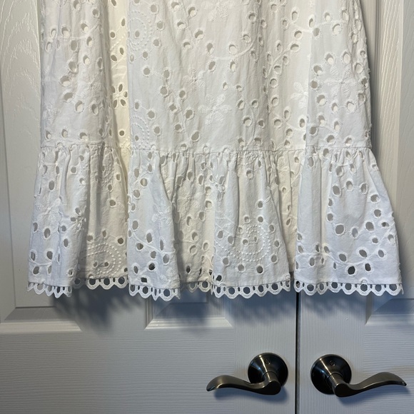 Eliza J White Eyelet Sleeveless Dress – Sz 14 EUC - Picture 7 of 13